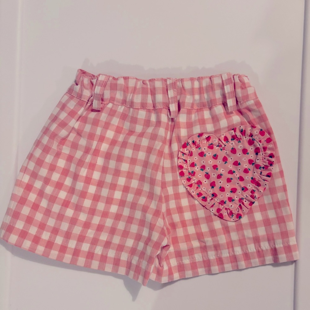 Pink Gingham shirts with heart pocket